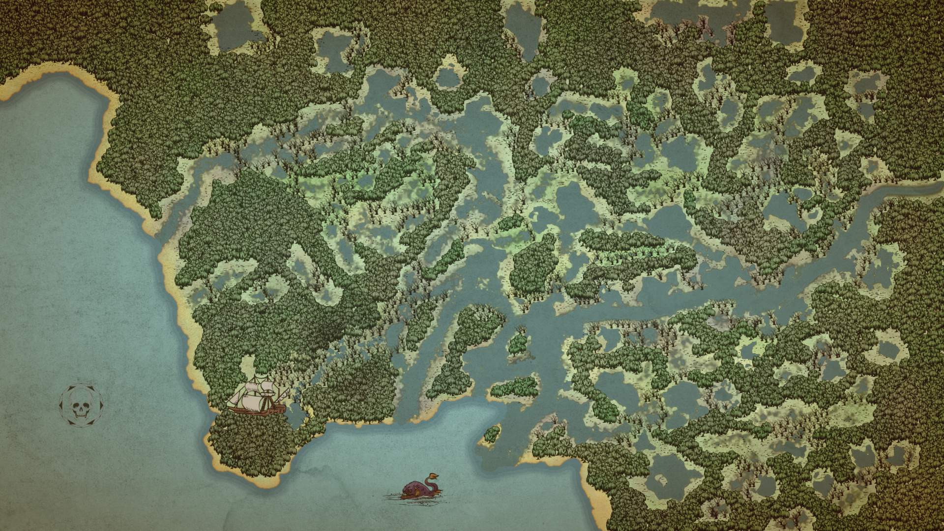 Sumpf-Schiffswrack-Karte